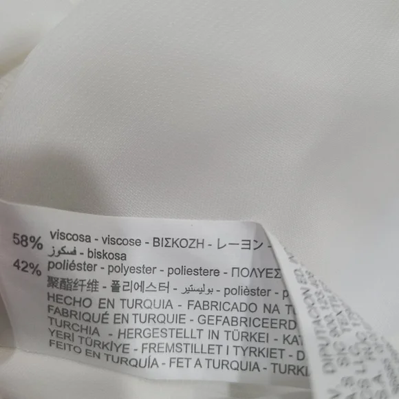 NWT Zara Elegant White Women's Blouse Size L cropped - Picture 7 of 12
